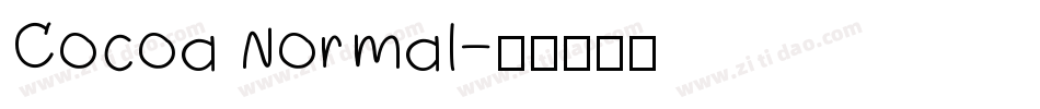 Cocoa Normal字体转换